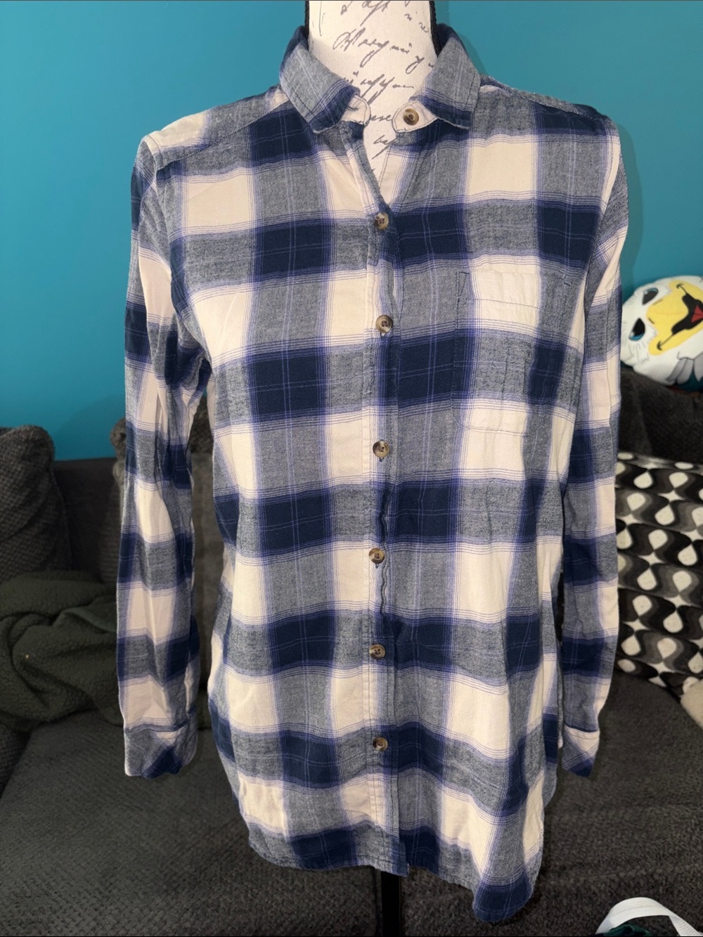 🎉4 for $20 Sonoma long-sleeve plaid button-down shirt, small